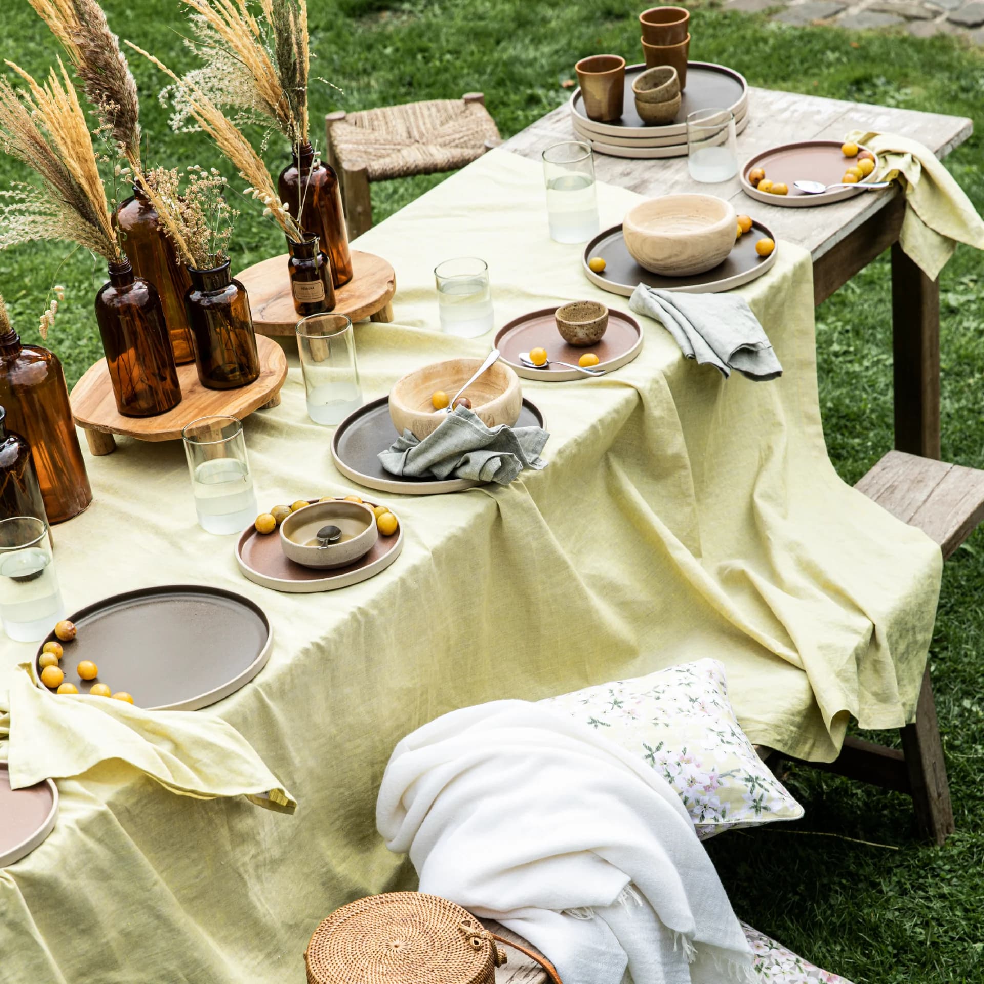 Alexandre Turpault Chambray Table Linen Collection