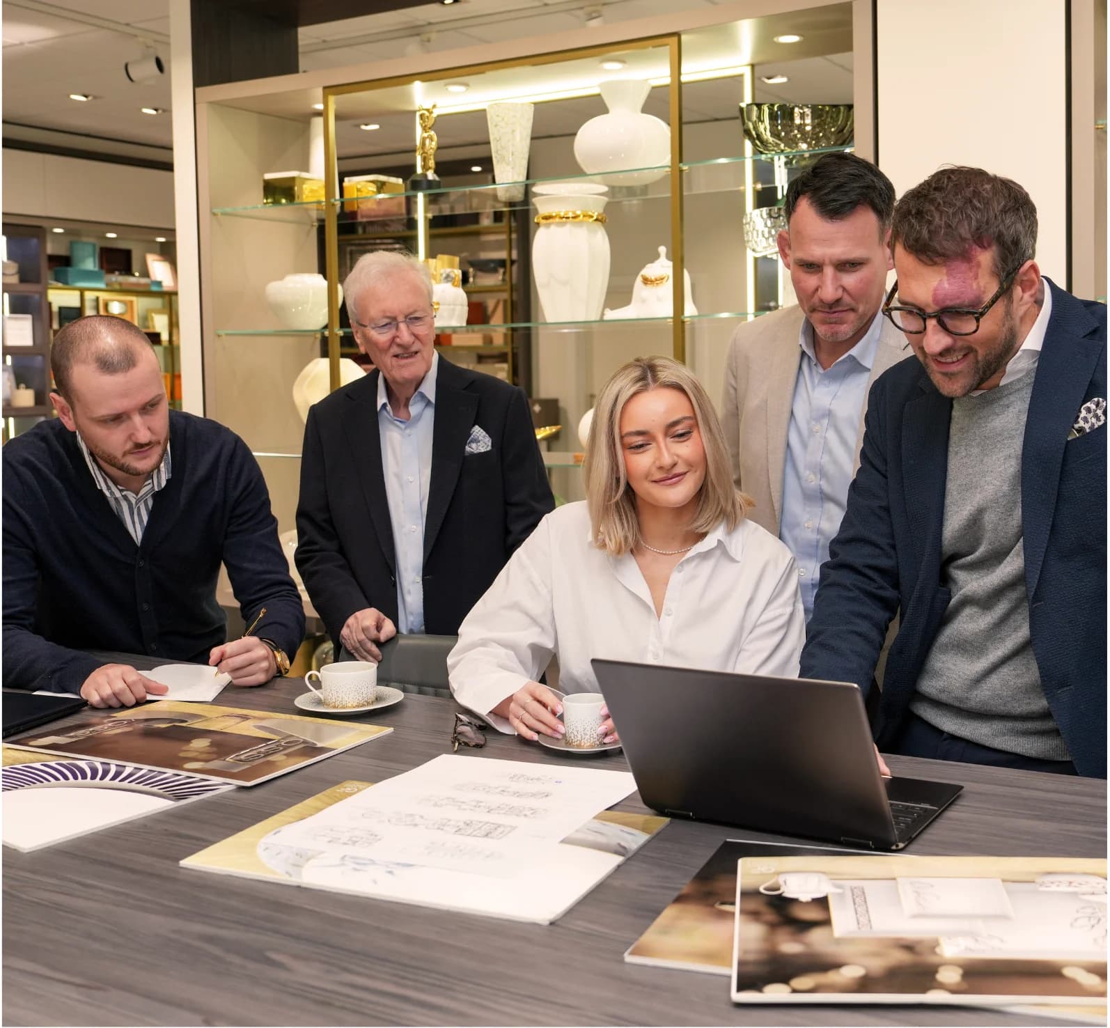 luxury tableware client meeting